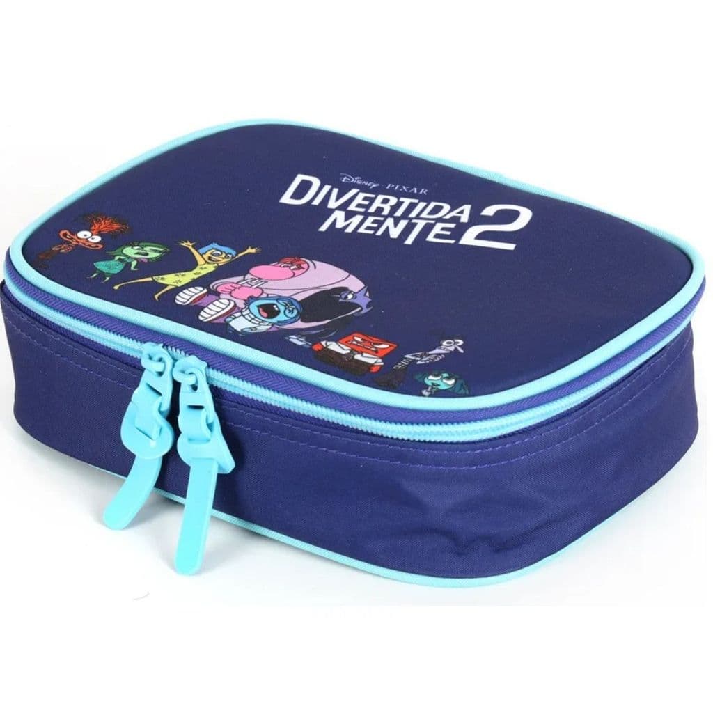Estojo Box 100 Pens Divertidamente Escolar Infantil Azul Luxcel