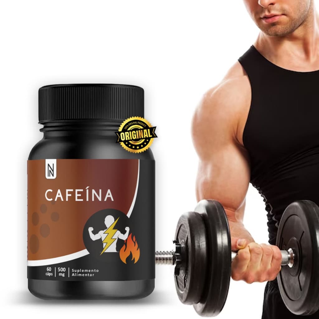 Cafeína energético NATURALLY 60 cápsulas 500mg