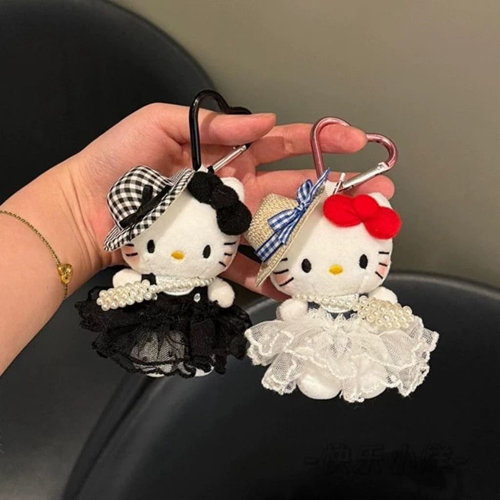 Novo saco de pérola chapéu de palha amor coração fivela pingente bonito boneca de pelúcia saco ornamentos chaveiro decor
