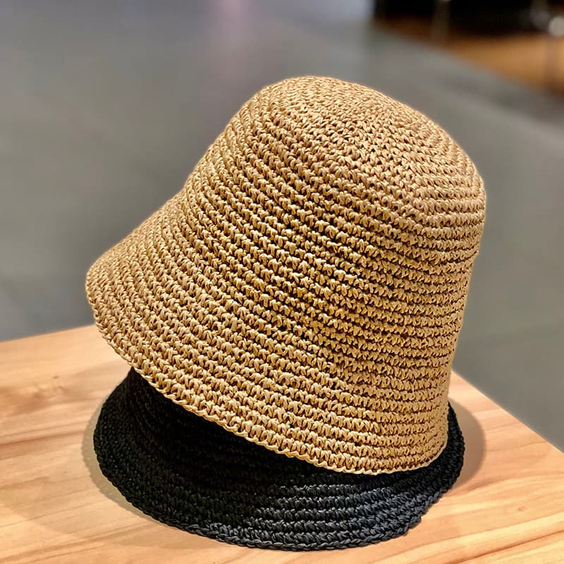 Chapéu de palha tecido à mão estilo influenciador pequeno fresco guarda-sol protetor solar chapéu feminino estilo japonê