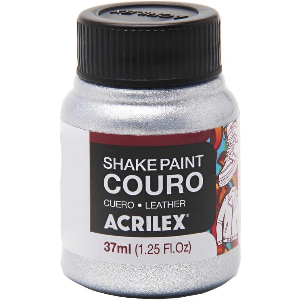 Tinta p/ Couro Shake Paint - Acrilex -  PRATA