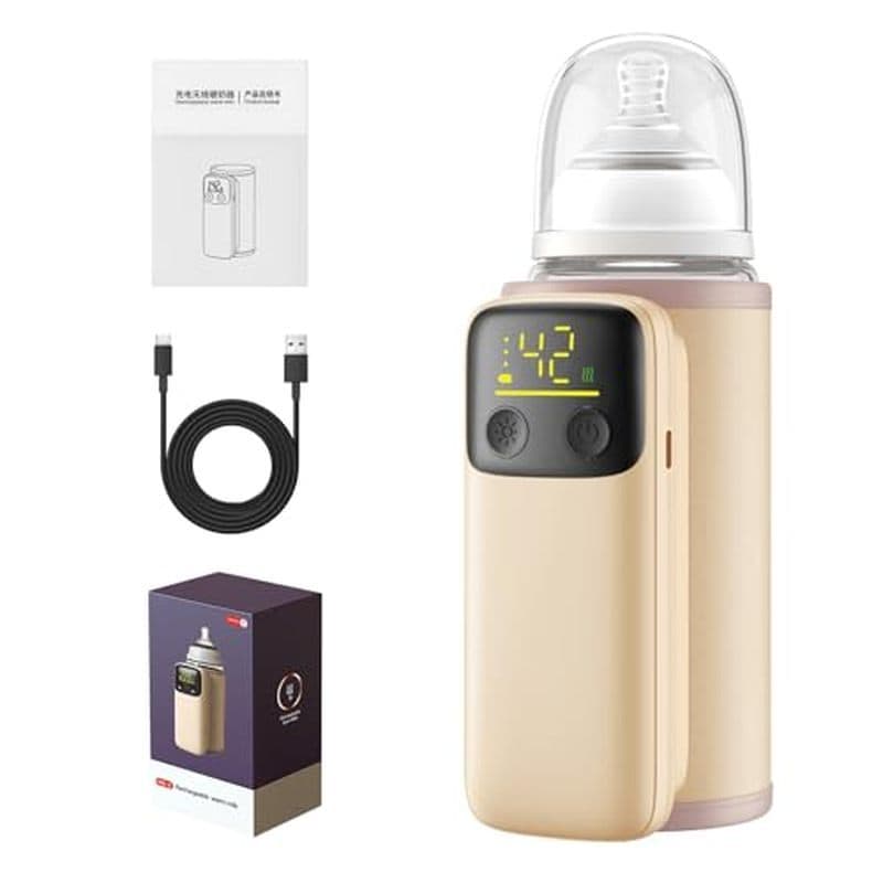 Aquecedor Portátil De Mamadeiras De Leite Para Bebês Materno E Alimentação De Fórmulas , Sem Água Viagem , Bateria Recar
