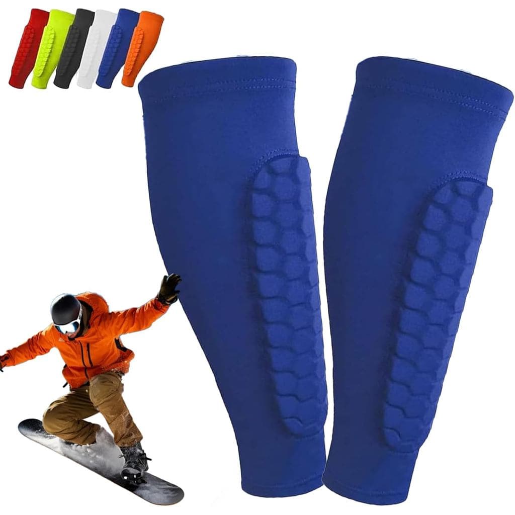Caneleiras Shindefender, Caneleiras para Esqui, Leggings Protetoras Elásticas Longas e Respiráveis com Proteção Anti-Col