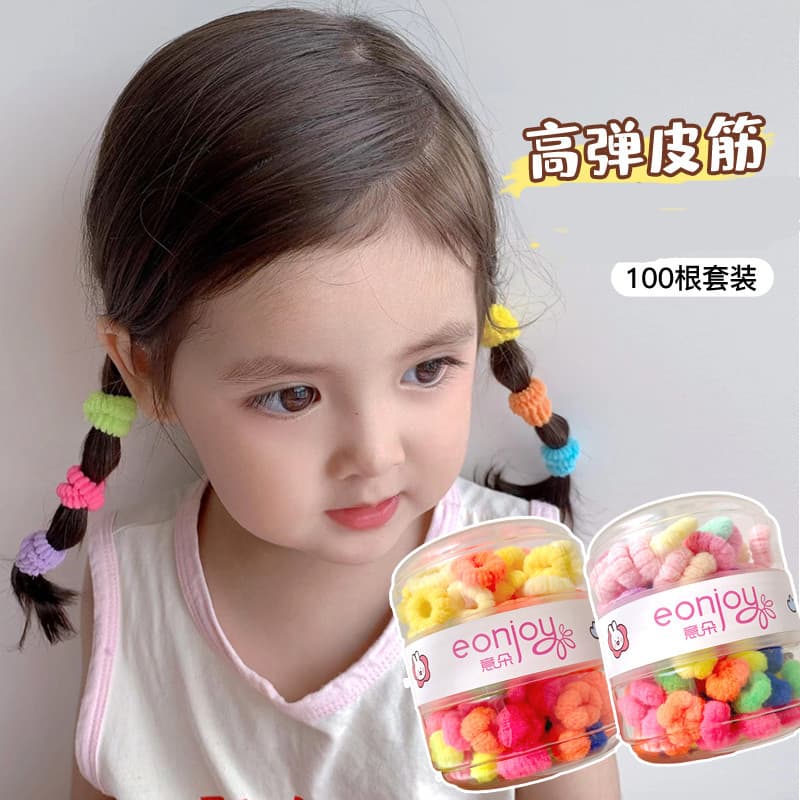 Xiaoxigua bebê não machuca o cabelo anel de toalha menina gravata pequena puxar corda de cabelo alta elasticidade crianç
