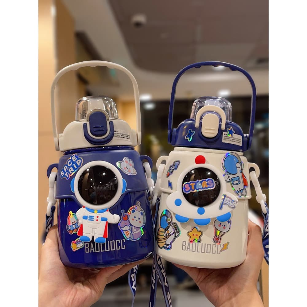 Copo térmico infantil astronauta, copo de palha fofo de grande capacidade, alto valor, estudantes, escola, dedicado, bar