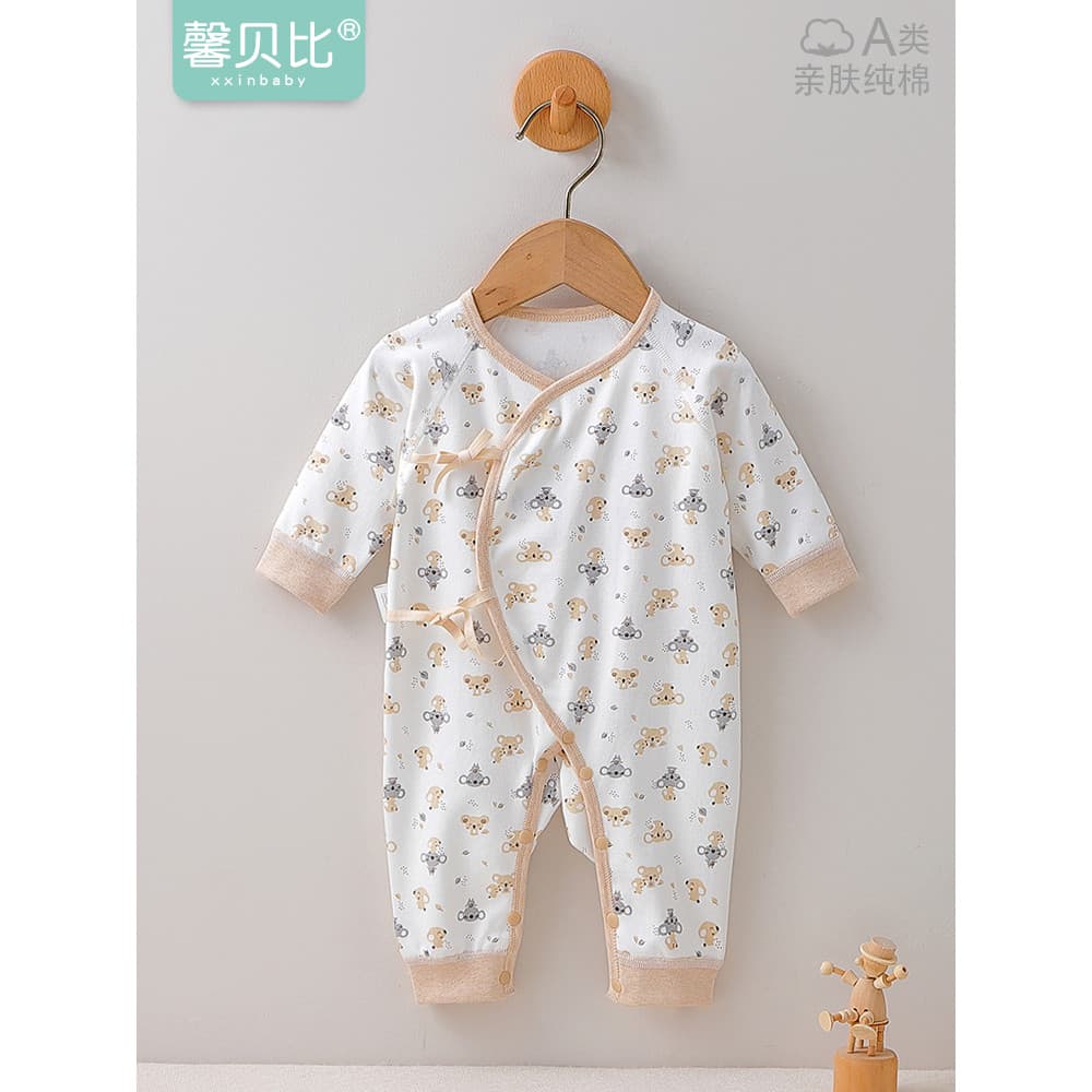Xin Babe roupas para recém-nascidos bebê primavera outono monge roupas recém-nascidos puro algodão desossado macacão do