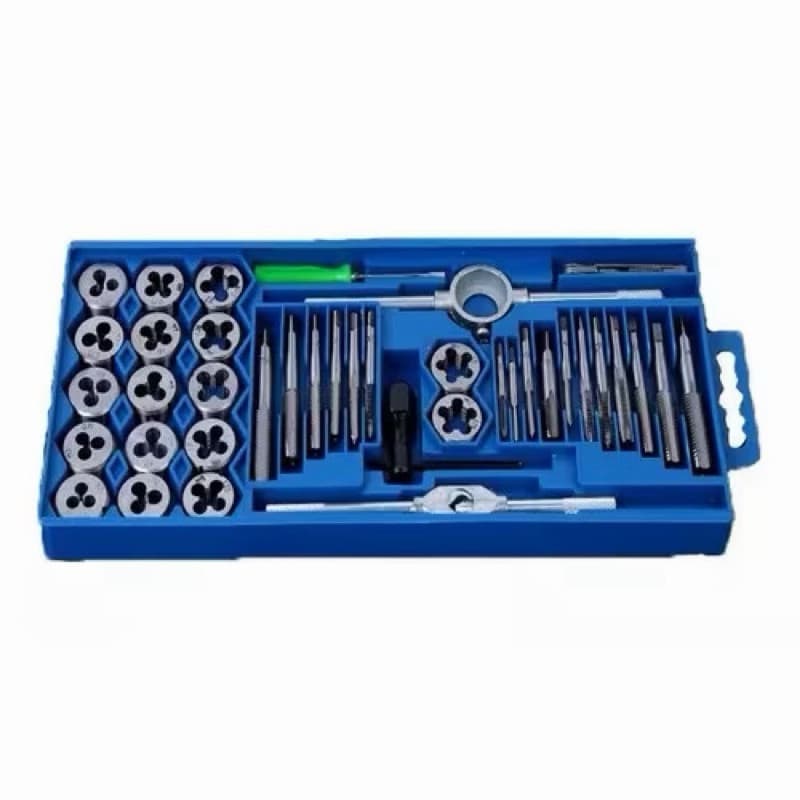 Jogo de Macho e Cossinete Tarraxa Kit Rosqueador Manual Completo para Roscas