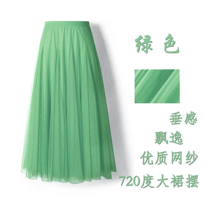 720 graus grande balanço saia de dança malha saia de comprimento médio Xinjiang terno de dança cintura alta a linha dese
