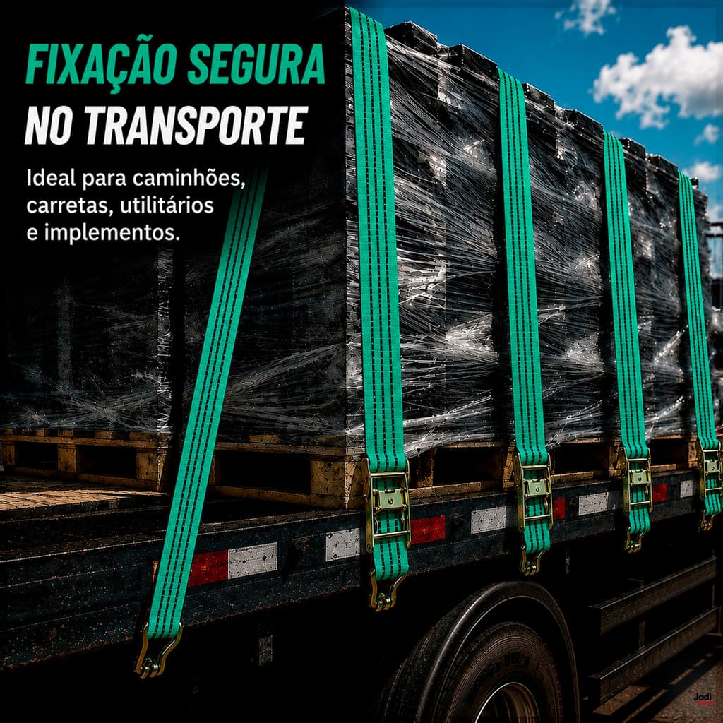 Cinta de Amarração 3 Toneladas 9 Metros Ideal para Caminhonete e Reboque