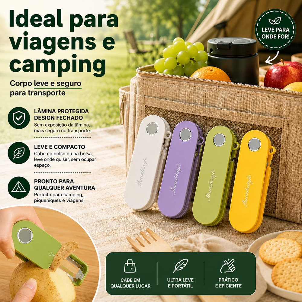 Descascador de Legumes Manual lâmina em aço inoxidável móvel sem kit multifuncional fatias legumes frutas verduras