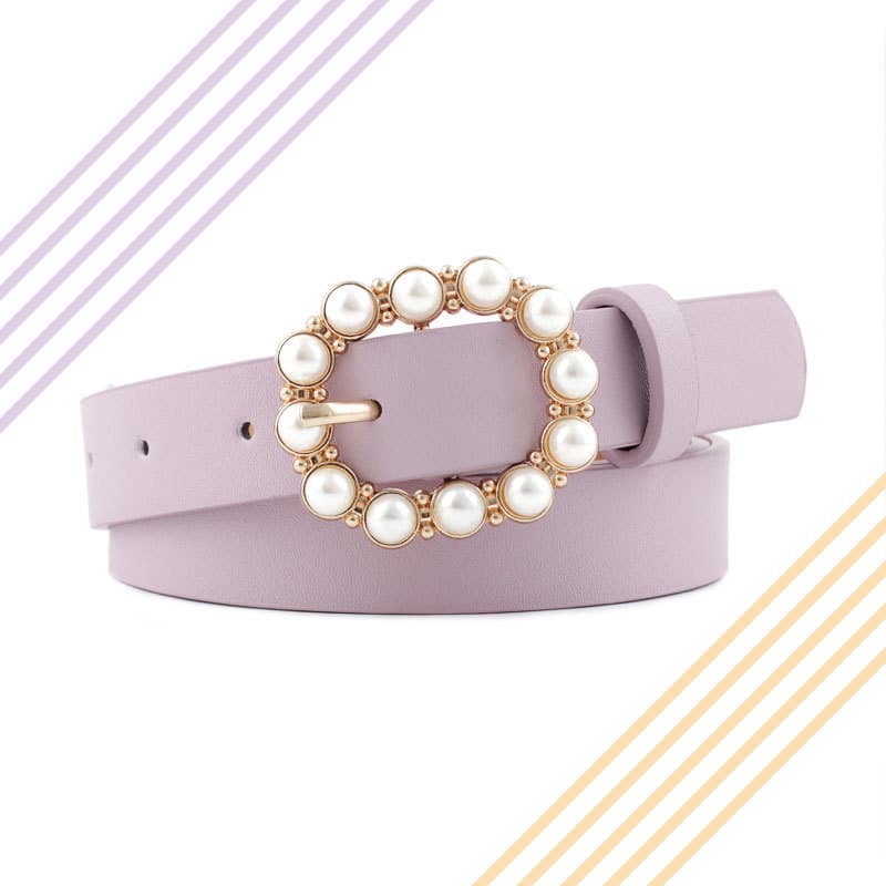 2019 novo estilo elegante All-Match pérola cinto feminino combinando saia vestido senhoras cinto decorativo Retro elegan