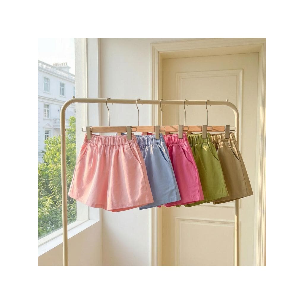 Meninas puro algodão Casual Shorts 2026 novo estilo meninas versão coreana exterior usar verão calças finas médio grande