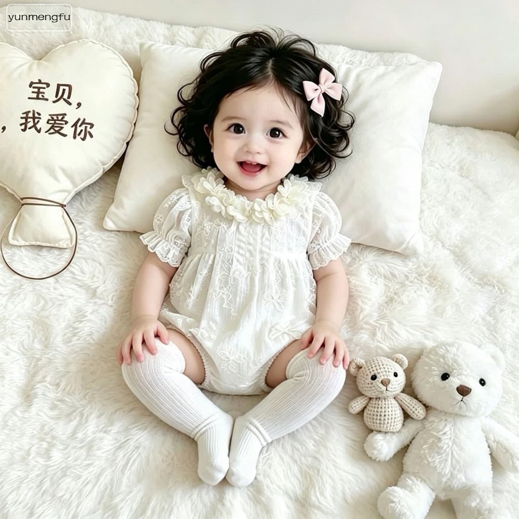 Bebê macacão princesa 2026 novo estilo bebê menina cem dias triângulo macacão captura semana vestido saia estilo fino