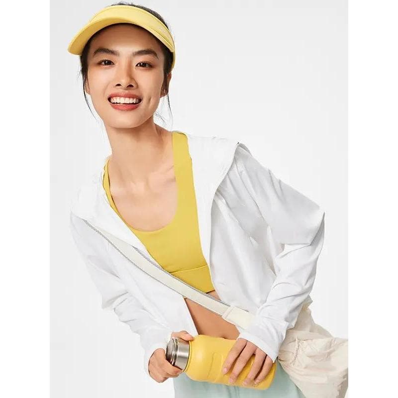 Li Ning moletom verão feminino série de Fitness moda respirável simples solto Cardigan moletom com capuz AWDU476-B produ
