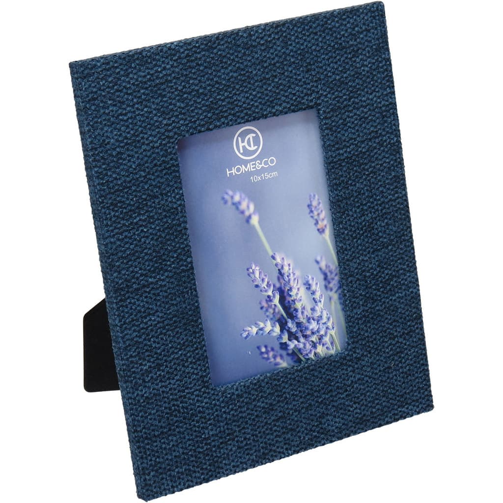 Porta Retratos 10X15 Home&Co Chenile 24x19xcm Azul Painel Quadro para Fotos