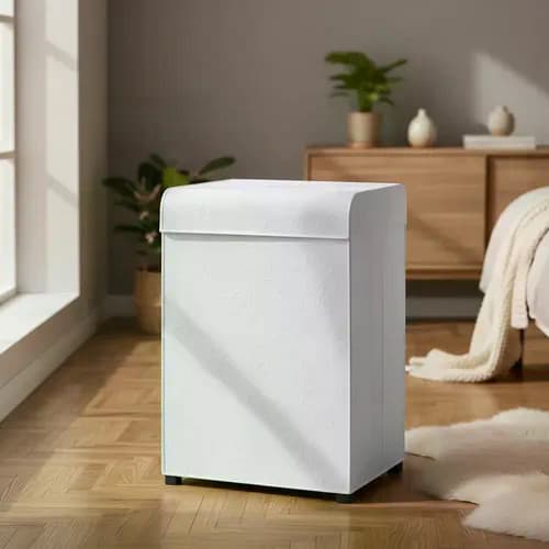 Capa Para Máquina De Lavar Forrada Abertura Superior G - Bra BrancO
