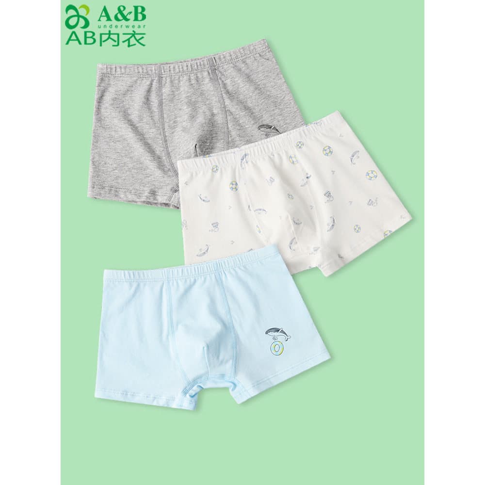 AB roupa interior infantil de algodão puro classe A meninos jovens bebê cintura alta boxer estiramento algodão boxer Sho