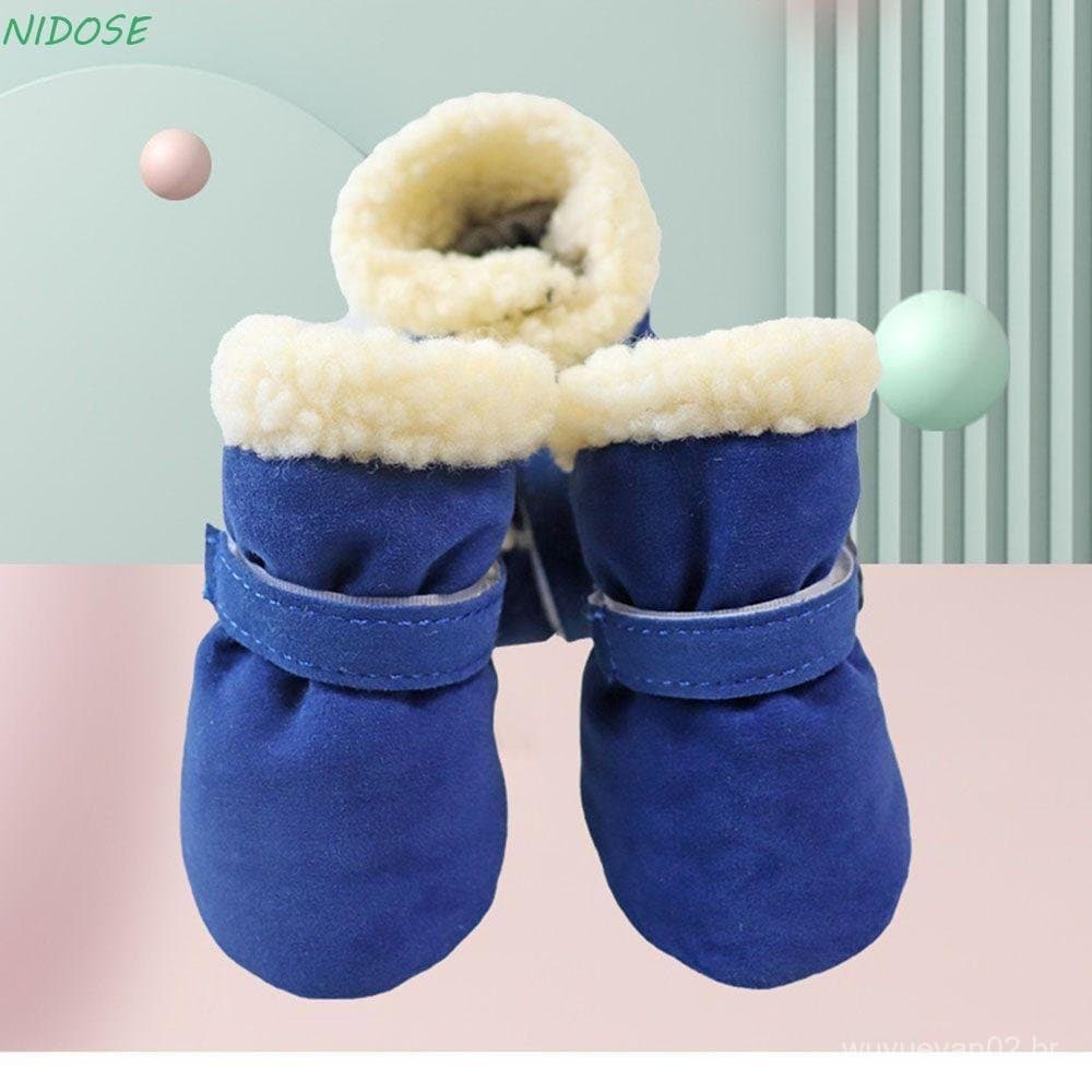 NIDOSE Botas Para Animais De Estimação Suprimentos Guarda Garra Chihuahua Grosso Teddy Manter De Neve Quentes
