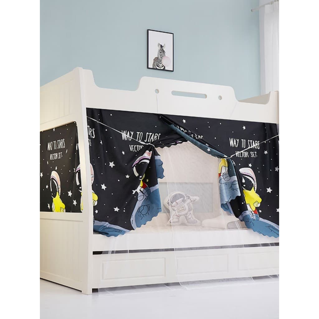 Cortina de cama mosquiteiro tipo integrado cama infantil-mãe beliche inferior Trapezoidal infantil sombreamento de cama