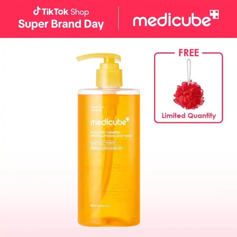 [NOVO] [medicube] Sabonete Líquido Corporal Iluminador com Ácido Kójico, Cúrcuma e Vitamina |   Para pele problemática,