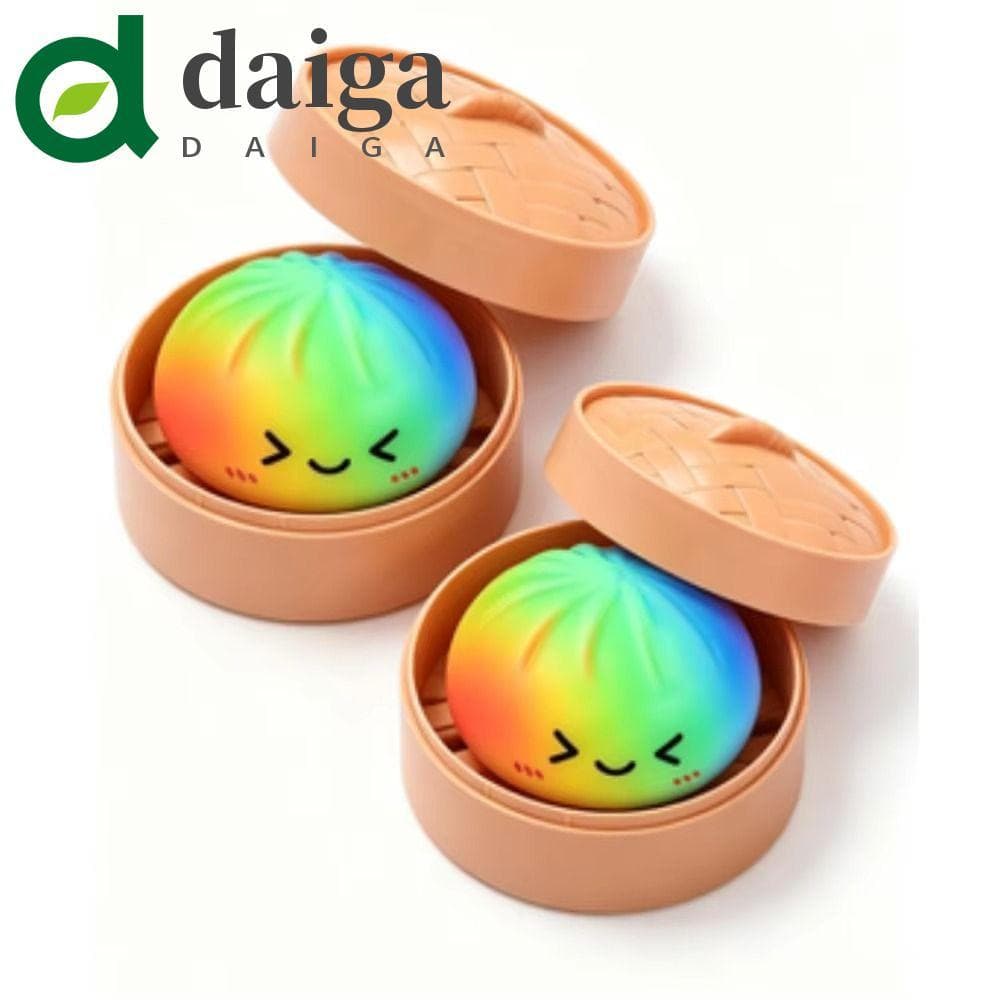 Brinquedos Moles Do Bolinho De DAIGA , Mole Macio Bonito De Ascensão Lenta , Bola Sensorial Da Cor Arco-Íris Pitada