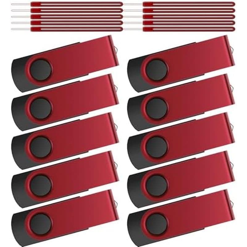 Thumb Drive 16GB 10 Pack USB Flash Drives Em Massa , Kepmem Metal Swivel 2.0 Memory Stick Colorido Jump Portátil 16 GB Z