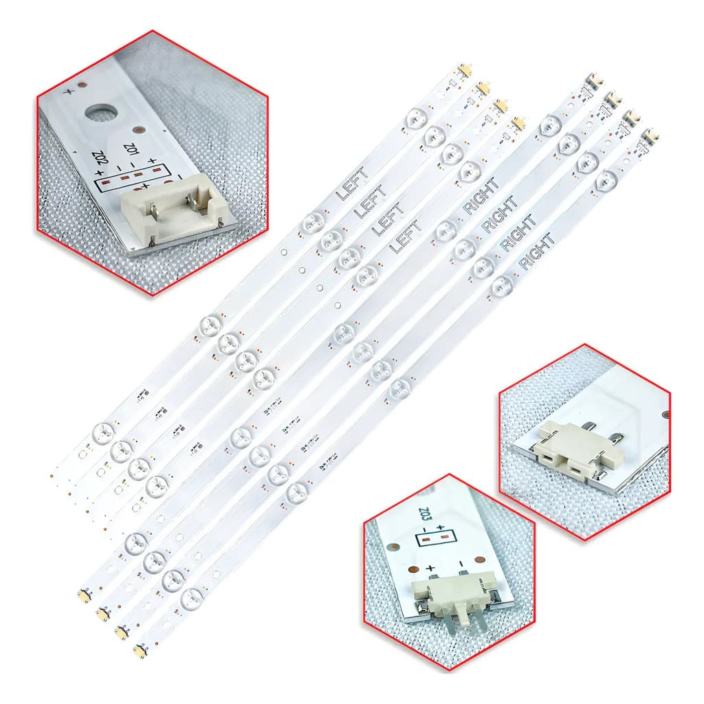 Kit Barra De Led Tv 49lj5500 49lj5550 49uj6300 Barras Novas