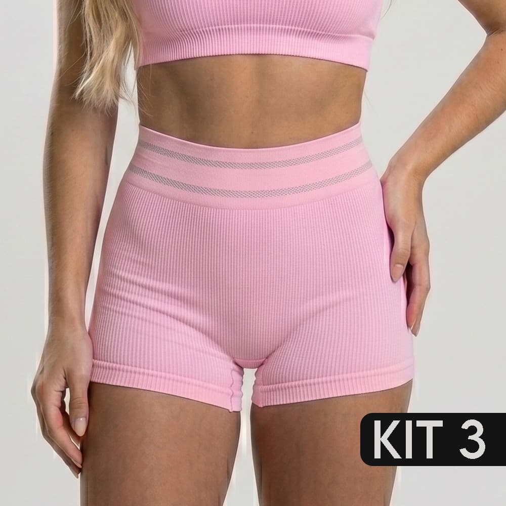 Kit 3 Cueca Box Feminina Canelada Importada Shortinho Confort Short Proteção