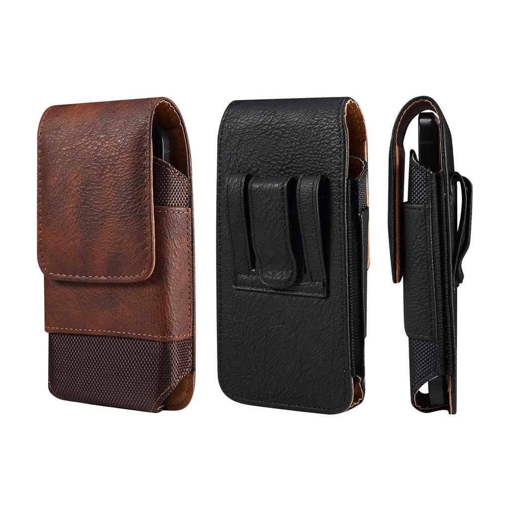 Retro pendurado cintura saco do telefone móvel masculino idosos usar cinto cintura saco em linha reta Slot para cartão f