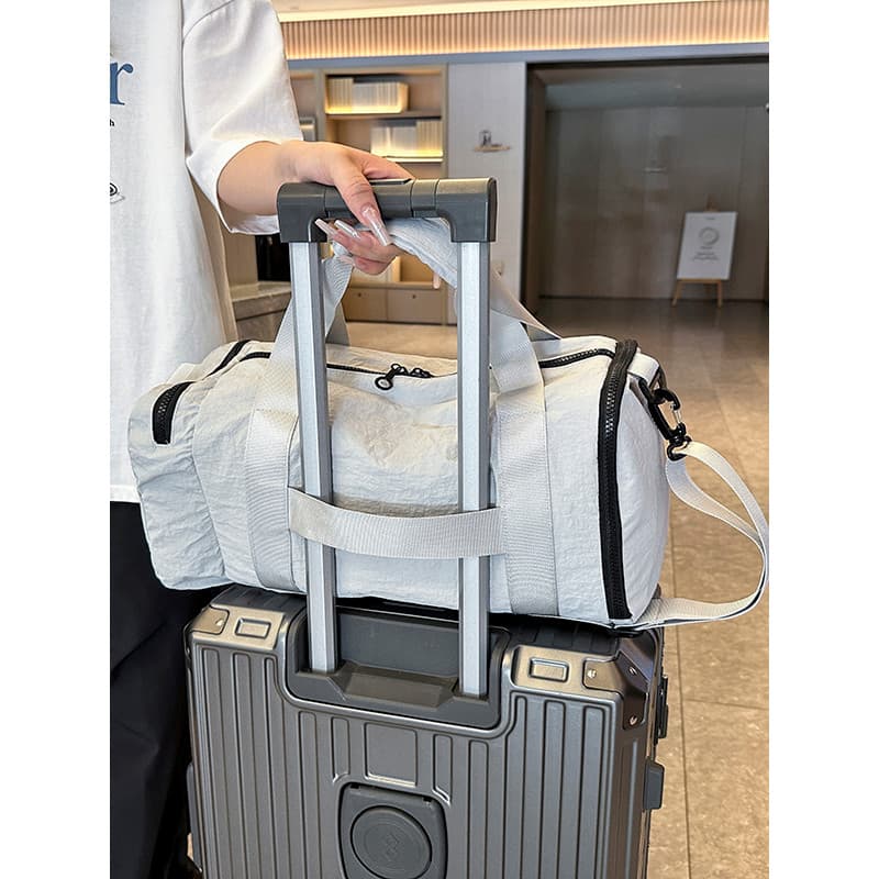 Bolsa de viagem de curta distância, grande capacidade, feminina, esportiva, academia, separação seca e molhada, bolsa de