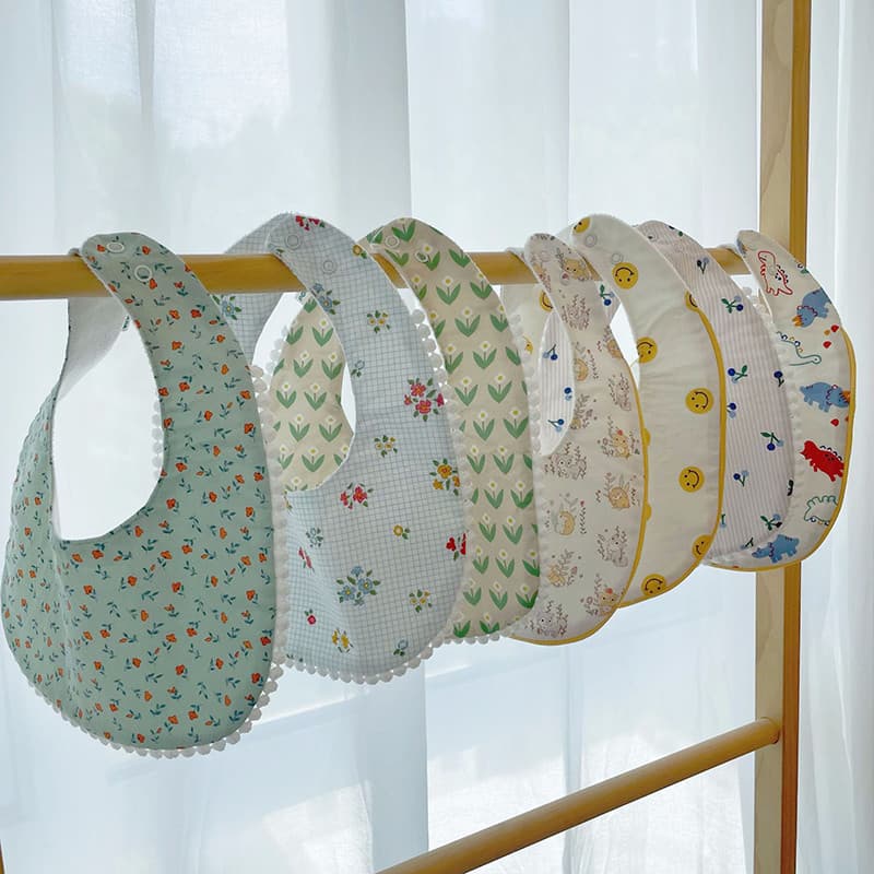 Flor fresca estilo coreano bebê recém-nascido puro algodão Saliva toalha bebê à prova dwaterproof água babador estilo fi
