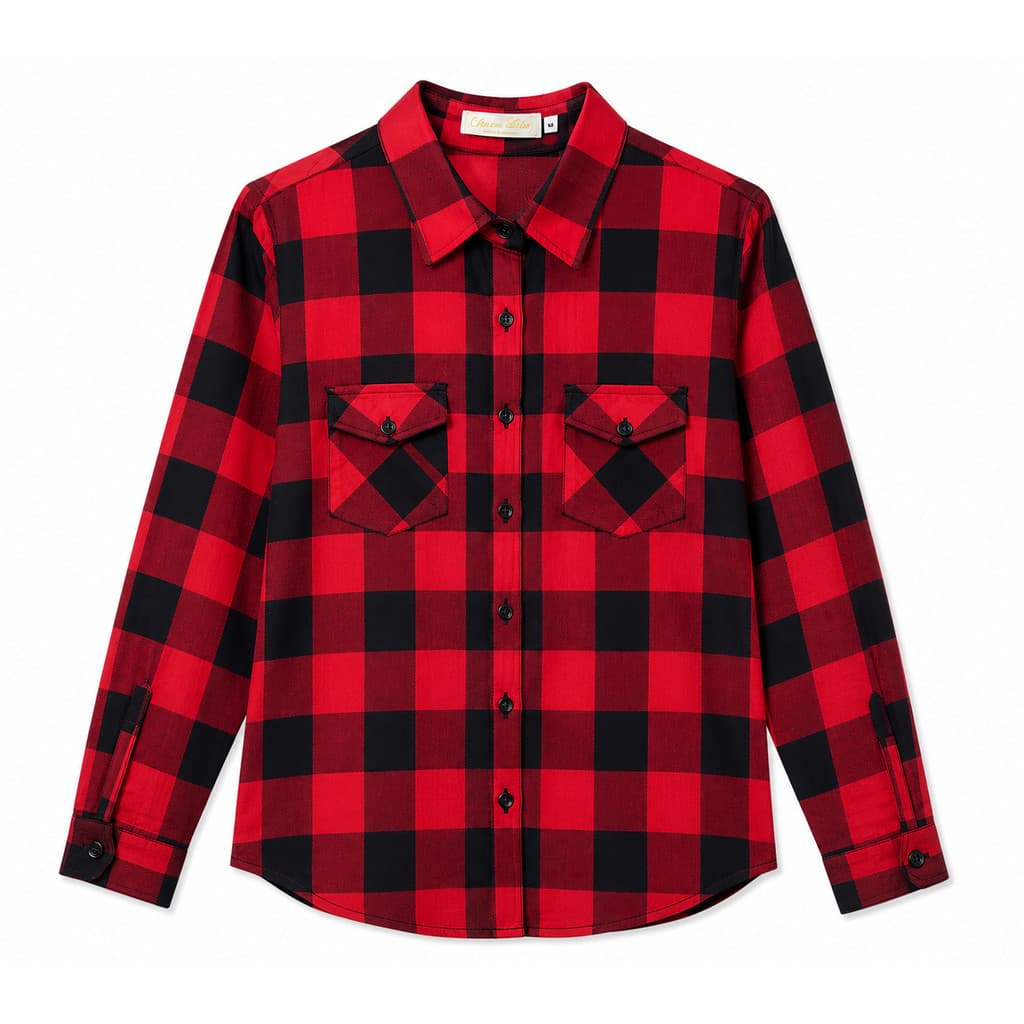 Camisa Feminina Estampa Xadrez Casual Para Dia a Dia ENTREGA IMEDIATA