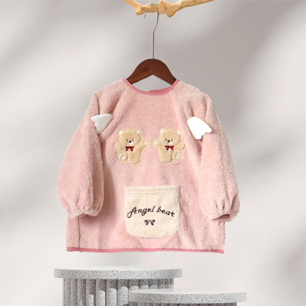 Outono inverno bebê macacão crianças babadores quentes à prova dwaterproof água aventais bebê comer Anti-sujo engrossado