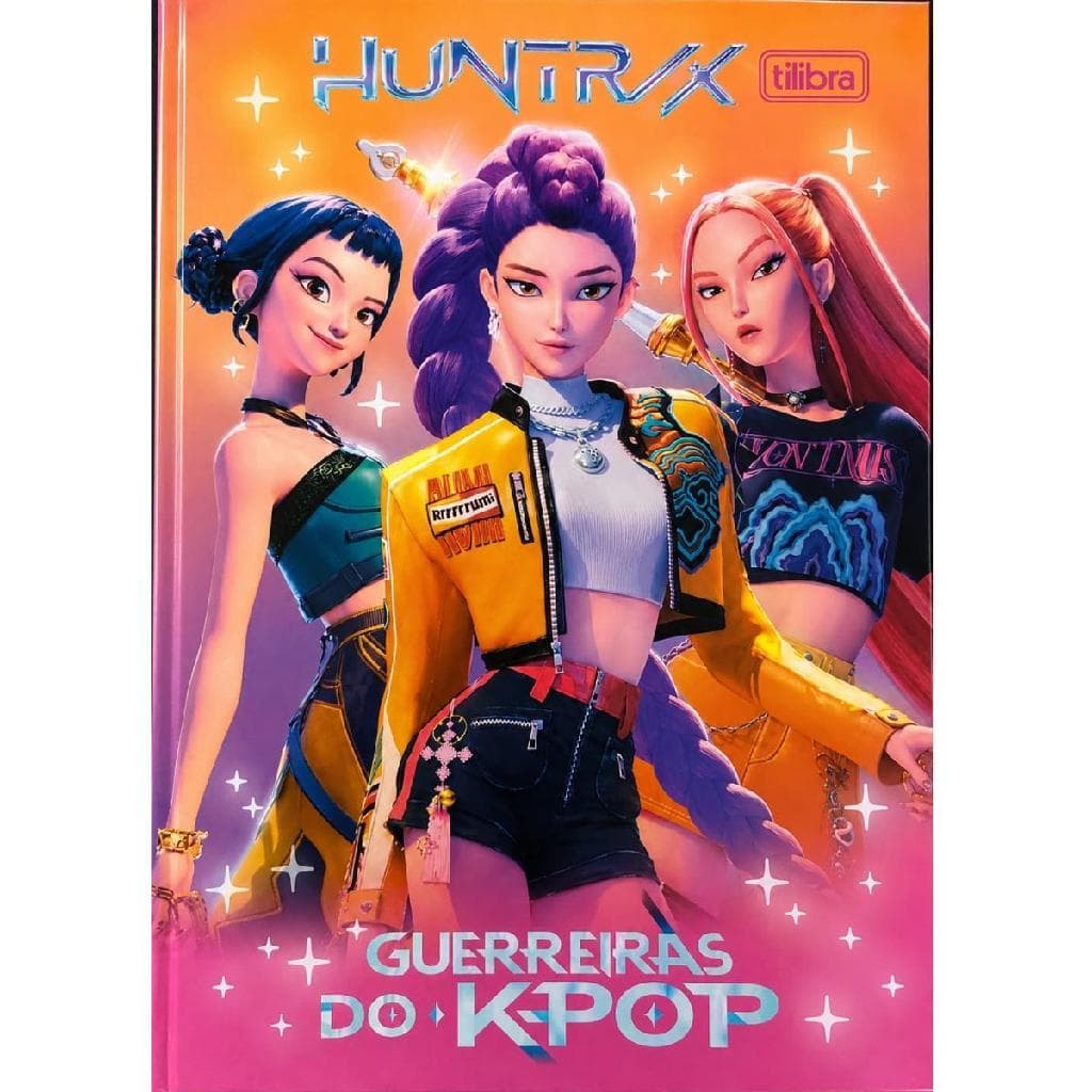 Caderno Brochura Capa Dura Guerreiras Kpop 1/4 - 48 Folhas Perfeito para escola anotações e fãs de Kpop!