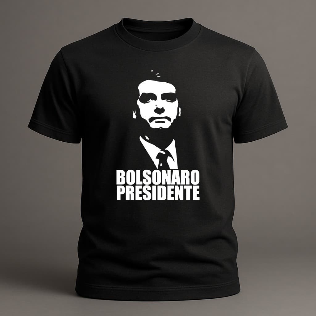 Camiseta masculina Presidente Bolsonaro camisa masculina blusa masculina 100%ALGODÃO blusa premium
