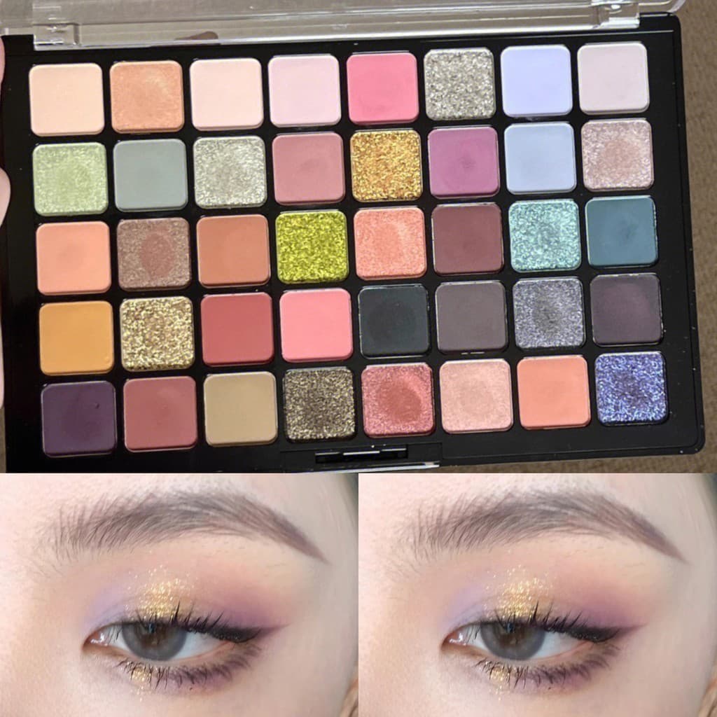 Utopia sombra 40 cores cor terra roxo baixa saturação grande placa cor palco jogar maquiagem paleta de sombras ins Super