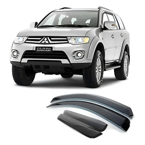 Calha De Chuva Acrilica Fumê Pajero Dakar 4 Portas