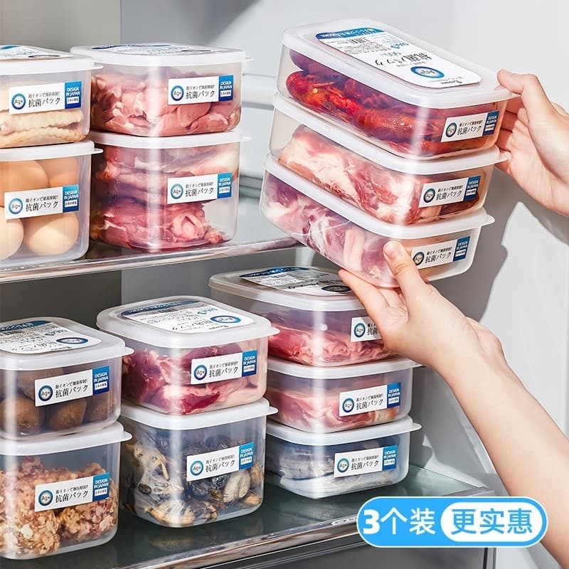 Japão importado antibacteriano geladeira caixa de armazenamento de qualidade alimentar fresco-mantendo caixa Freezer cai