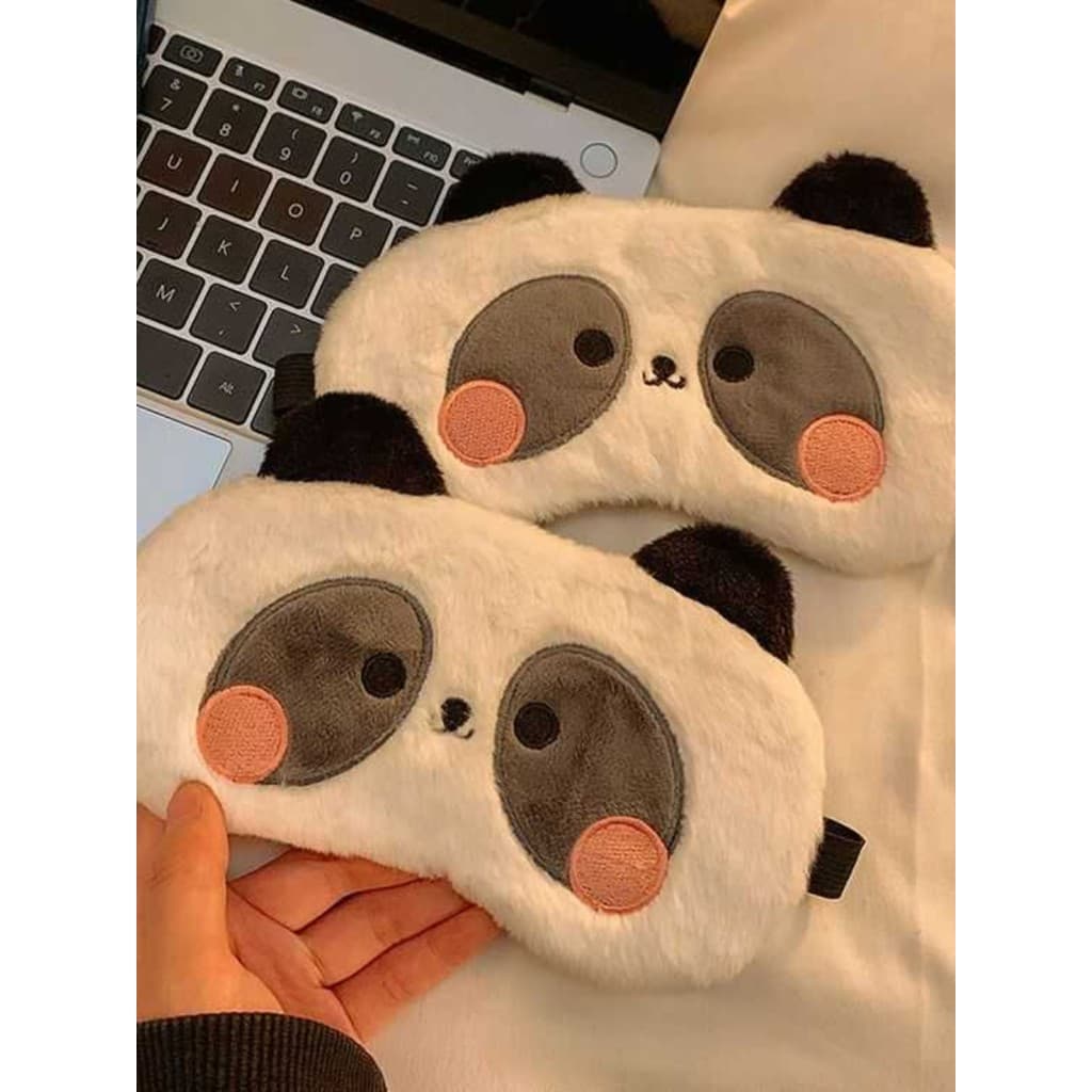 Bonito Panda máscara de olho dormir sombreamento feminino dormir dedicado saco de gelo máscara de olho Nap ajuste elásti