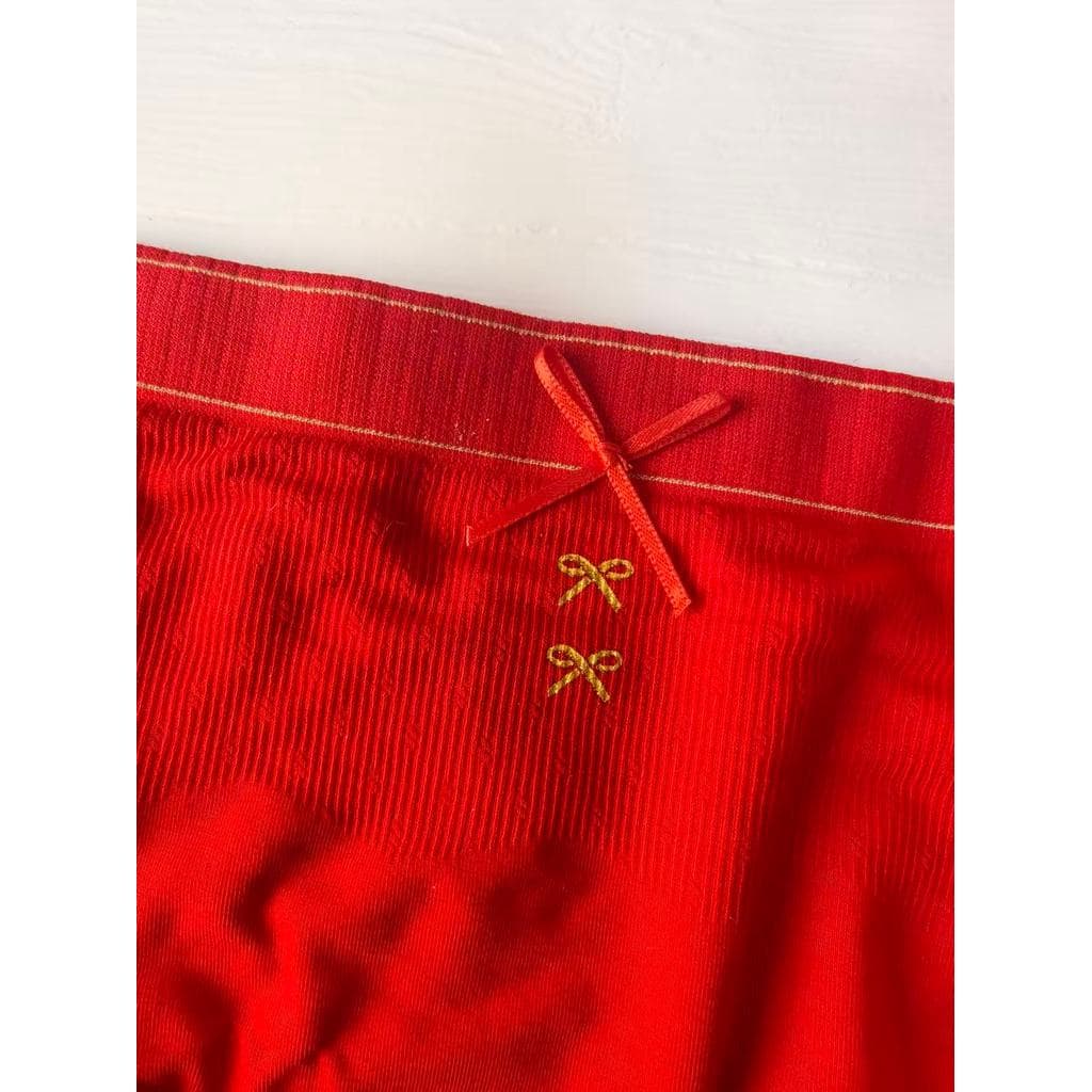 3-pacote Melaleuca 230-1 cintura média alta Benming ano vermelho roupa interior feminina triângulo algas marinhas antiba