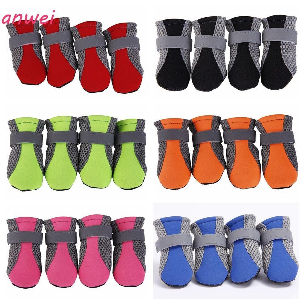 ANWEI Sapatos Para Cães Pequenos E Grandes Protetores De Malha De Pavimento Quente Suprimentos Animais De Estimação