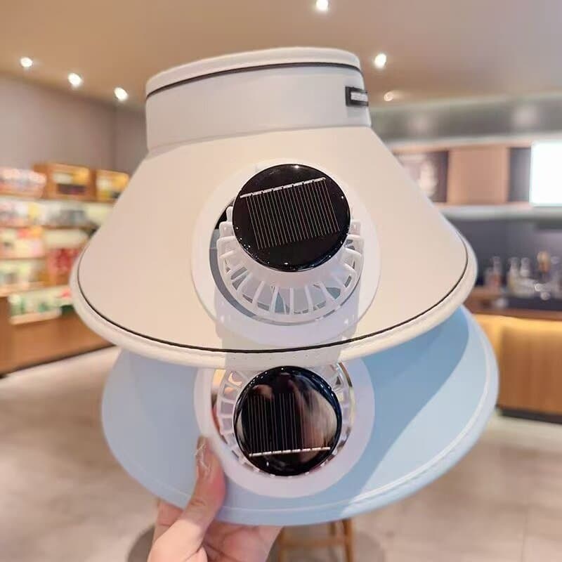 Novo estilo chapéu de ventilador Solar chapéu de sol das crianças protetor Solar oco chapéu superior verão passeio ao ar