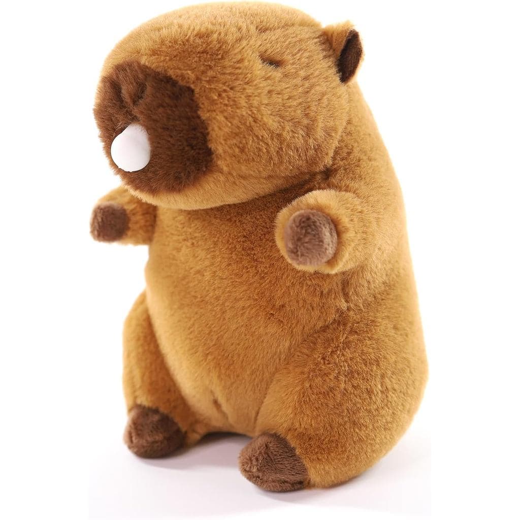 Capivara de Pelúcia Costurada, Linda Pelúcia de 8" para Festas com Tema de Animais, Prêmio para Professores e Estudantes