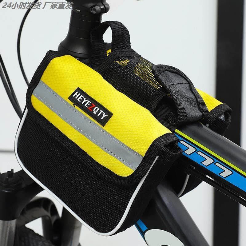 Saco de ciclismo feixe dianteiro saco de bicicleta ao ar livre sela saco à prova dwaterproof água acessórios do telefone