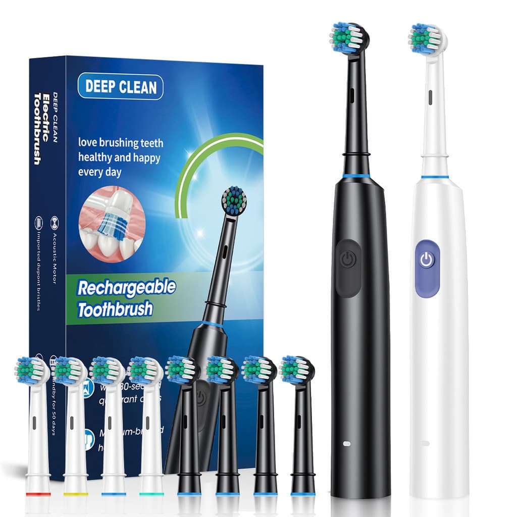 Escova De Dentes Elétrica Sônica Totalmente Automática De Cerdas Macias , Cabeça Redonda , Rotativa , À Prova D'água , L