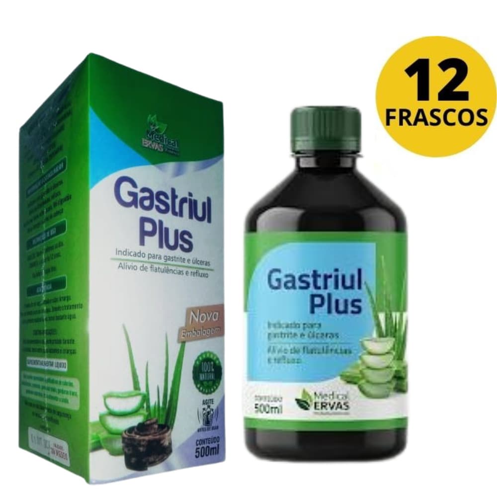 Kit 12 Gastriul Plus 500ml Cada Frasco Chá Composto Gastriulplus Suplemento Nutricional / Revenda Preço De Fabrica