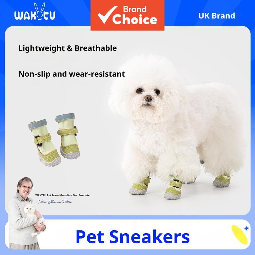 Sapatos Para Animais De Estimação , 1 Pacote Cães Pequenos , Botas De Malha Respirável , Reflexivas , Antiderrapantes ,