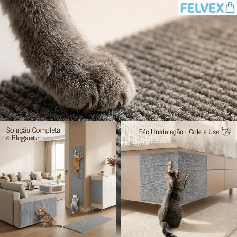 [FEL] Tapete Protetor de Móveis para Gatos, Arranhador de Sisal Autocolante para Sofá e Cadeiras