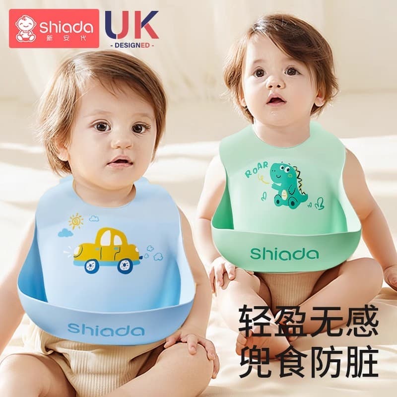 Bebê comer babador Super macio Silicone suplemento alimentar do bebê arroz bolso babador crianças à prova dwaterproof ág