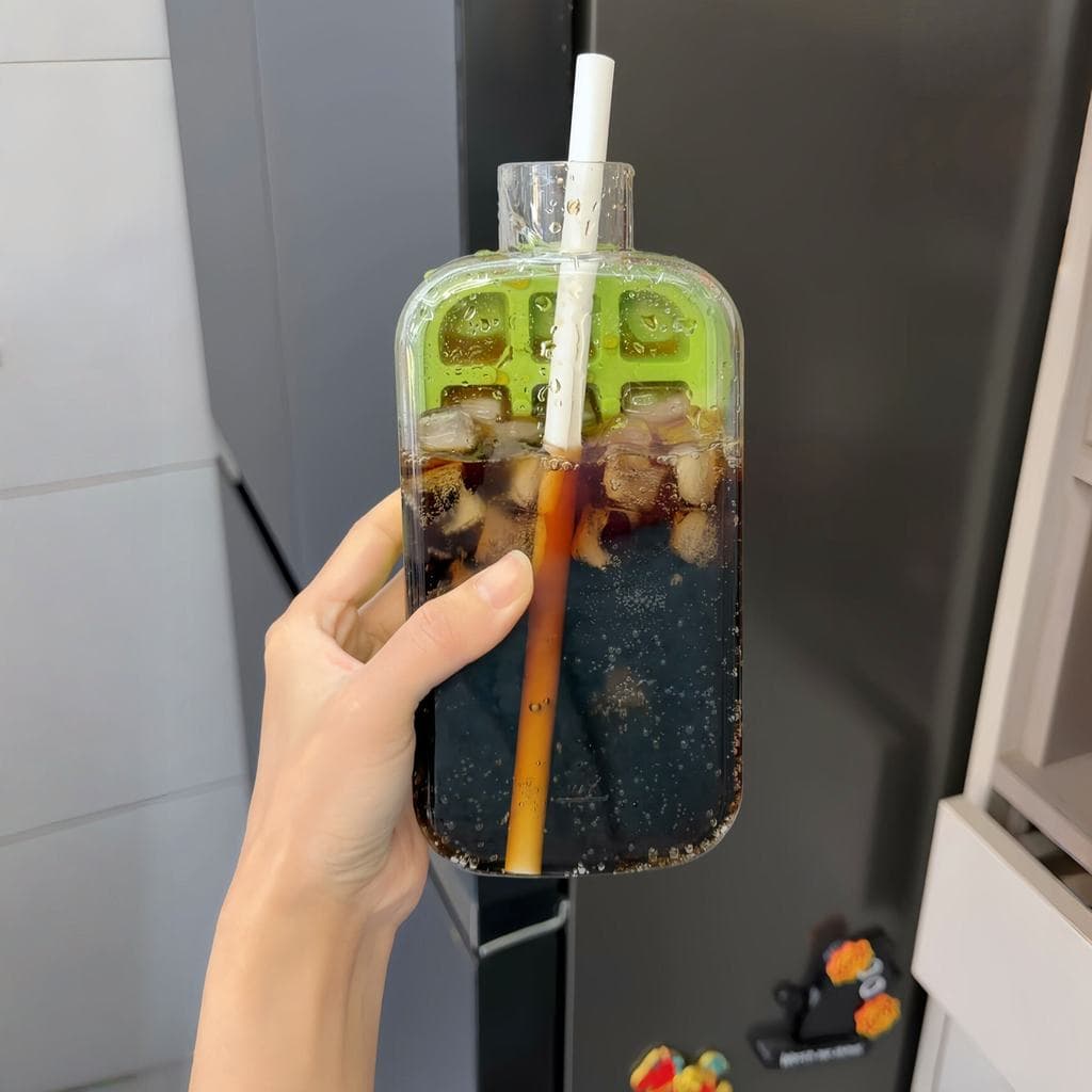 Copo de cubo de gelo tipo Push bandeja de gelo copo de água portátil cubo de gelo congelado ferramenta útil cubo de gelo